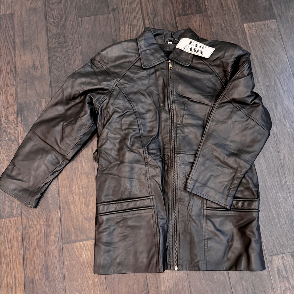 Women’s genuine leather 3/4 coat